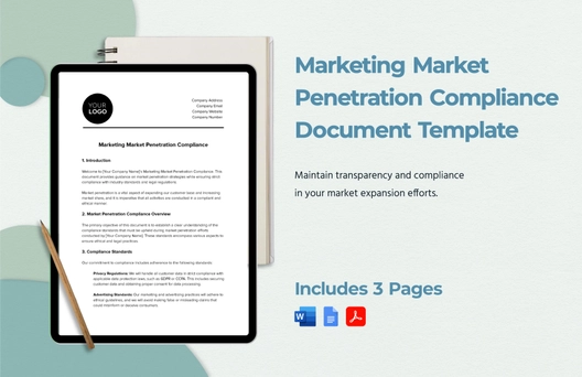 Marketing Market Penetration Compliance Document Template