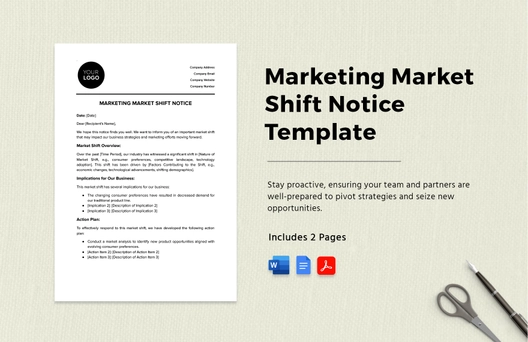 Marketing Market Shift Notice Template