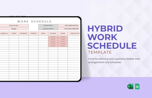 Hybrid Work Schedule Template Hybrid Work Schedule Template