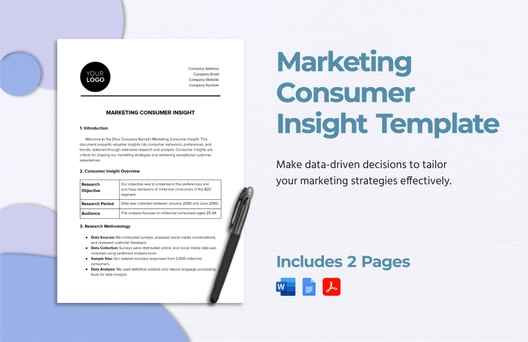 Marketing Consumer Insight Template