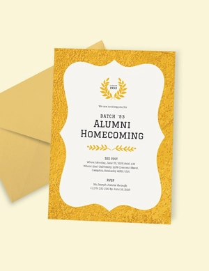 Class Reunion Invitation Template