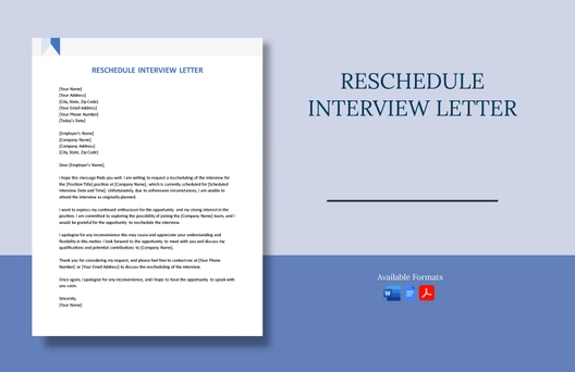 Reschedule Interview Letter