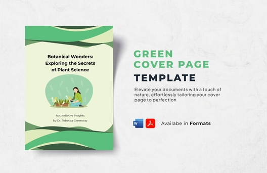 Green Cover Page Template