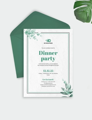 Formal Dinner Party Invitation Template