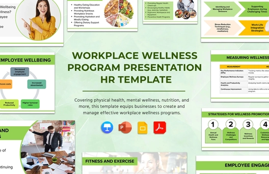 Workplace Wellness Program Presentation HR Template