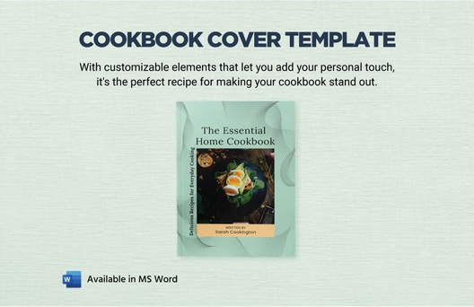 Cookbook Cover Template