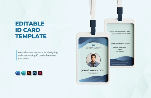 Editable ID Card Template
