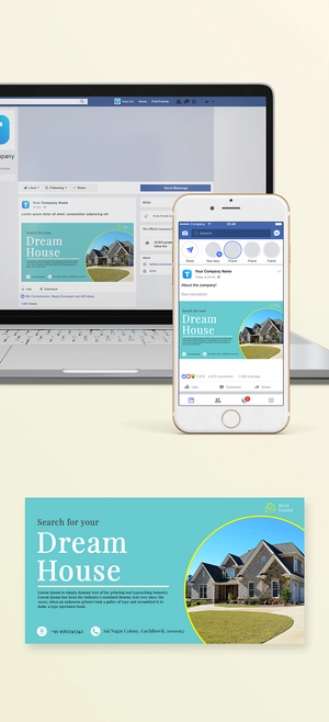Real Estate Facebook Ad Banner Template