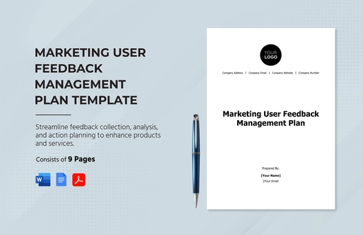 Marketing User Feedback Management Plan Template
