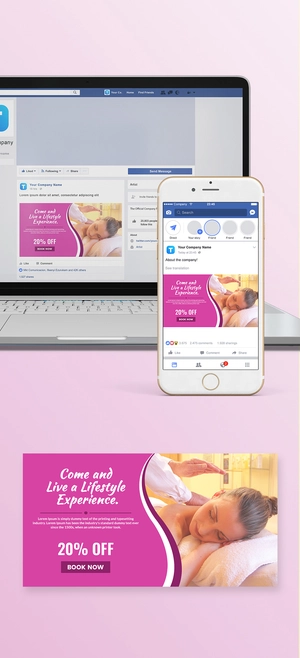 Spa Facebook Ad Banner Template