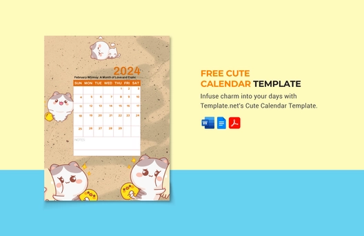 Cute Calendar Template