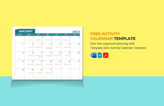 Activity Calendar Template