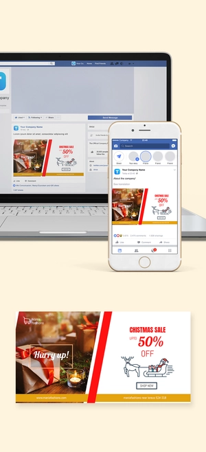 Holiday Sale Facebook Ad Banner Template