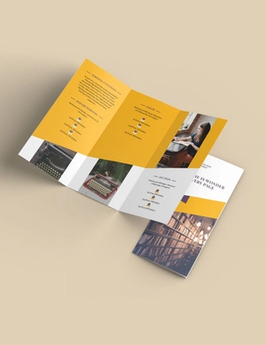 Book Store Tri-Fold Brochure Template