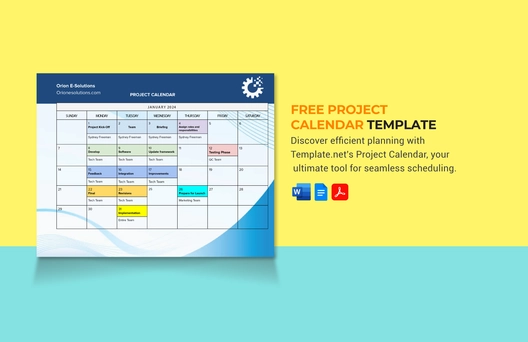 Project Calendar Template