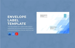 Envelope Label Template