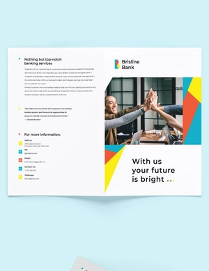 Business Banking Bi-Fold Brochure Template