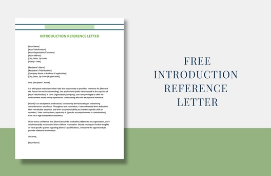 Introduction Reference Letter