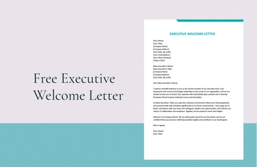 Executive Welcome Letter