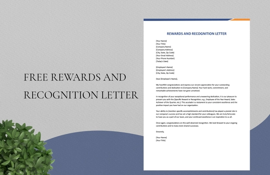 Rewards and Recognition Letter