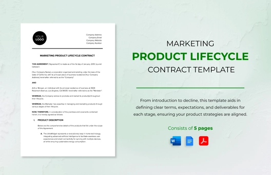 Marketing Product Lifecycle Contract Template