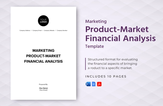 Marketing Product-Market Financial Analysis Template