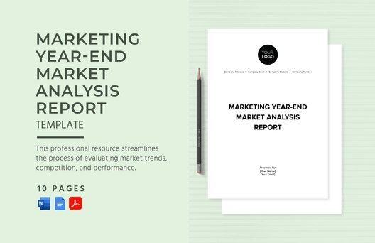 Marketing Year-end Market Analysis Report Template
