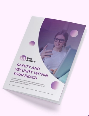 Modern Software Company Bi-Fold Brochure Template