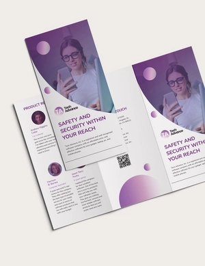 Modern Software Company Tri-Fold Brochure Template