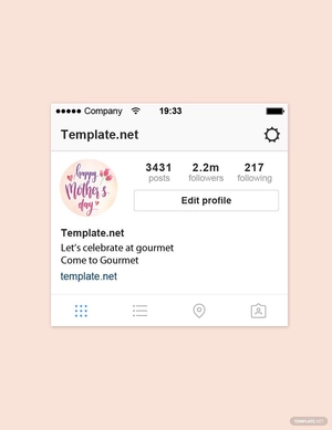 Mother's Day Instagram Profile Photo Template