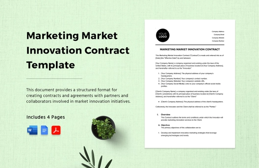 Marketing Market Innovation Contract Template