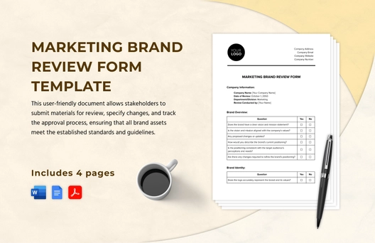 Marketing Brand Review Form Template