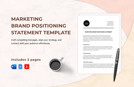 Marketing Brand Positioning Statement Template