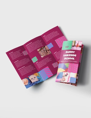 Simple Preschool Tri-Fold Brochure Template