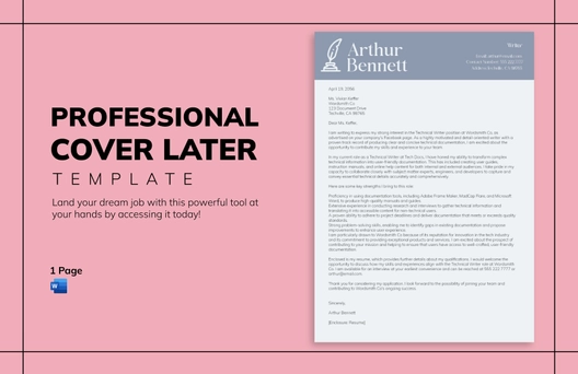 Professional Cover Letter Template