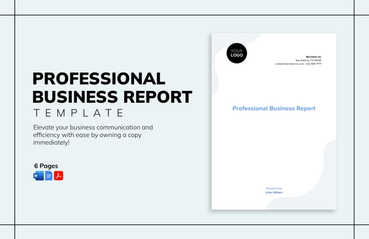 Professional Business Report Template