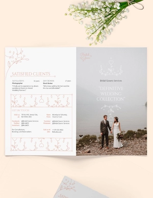 Wedding Planner Bi-Fold Brochure Template