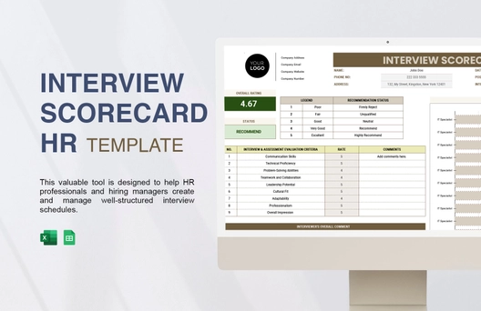 Interview Scorecard HR Template