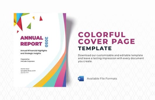 Colorful Cover Page Template