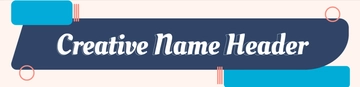 Free Creative Name Header Template to Edit Online