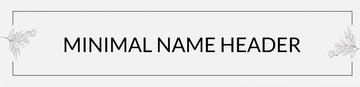 Free Minimalist Name Header Template to Edit Online