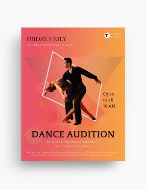 Dance Audition Flyer Template