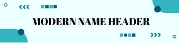 Free Modern Name Header Template to Edit Online