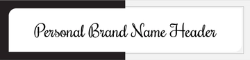 Free Personal Brand Name Header Template to Edit Online