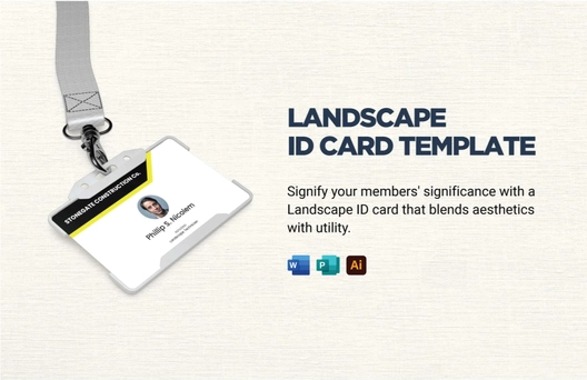 Landscape ID Card Template