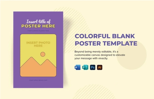 Colorful Blank Poster Template
