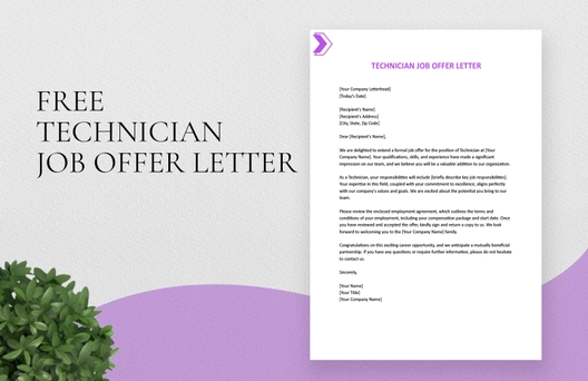 Technician Job Offer Letter
