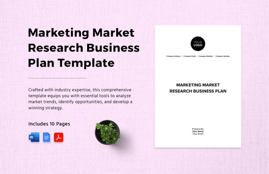 Marketing Market Research Business Plan Template