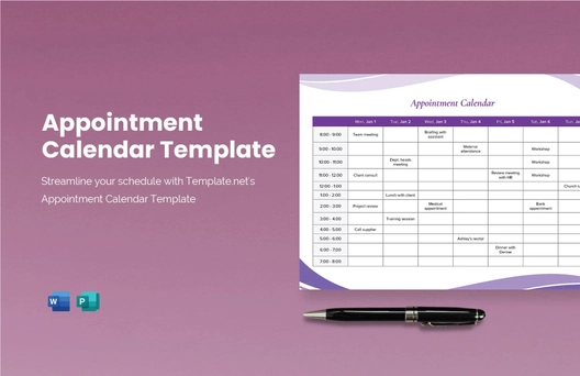 Appointment Calendar Template