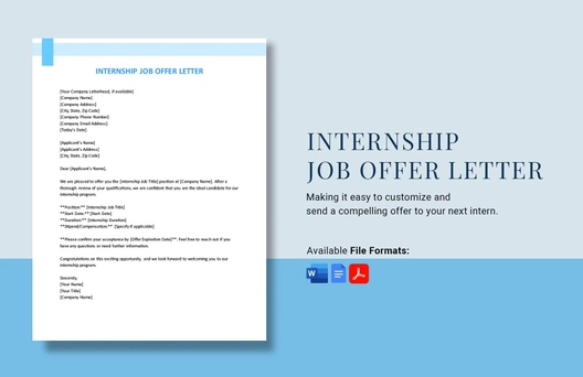 Internship Job Offer Letter